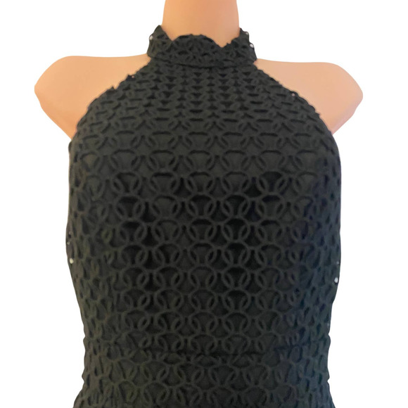 JARLO Crochet Mermaid Halter Sheath Cocktail Club Formal Midi Dress - Picture 8 of 13